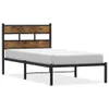 vidaXL Metallbett ohne Matratze Räuchereiche 90x190 cm Produktbild-Vorschau 1