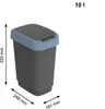 Rotho Abfalleimer 10 L Twist - Swingeimer 24,8 x 18,1 x Produktbild-Vorschau 3