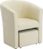 Lounge-Sessel & Hocker - Kunstleder - Beige - JOVANA Produktbild-Vorschau 3