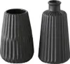 Vase Blumenvase Porzellan Esko matt schwarz H 17 cm  2er Produktbild-Vorschau 1