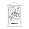 MuchoWow® Textilposter Chemnitz - Karte - Stadtplan - Produktbild-Vorschau 1