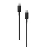 A black USB-C charging cable with two USB-C connectors is shown against a white background. Produktbild-Vorschau