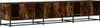 A long, low TV stand with a wood-grain finish and black metal legs. Náhľad obrázku produktu