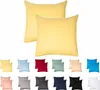 Jersey Kissenbezug 2er Set 80x80 cm 100% Baumwolle Gelb Produktbild-Vorschau 1