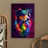 MuchoWow® - Leinwandbilder - Hund - Bunt - Tier - Tierkopf, Produktbild-Vorschau 5