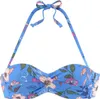 s.Oliver Bügel-Bandeau-Bikini-Top Maya blau-bedruckt Größe Produktbild-Vorschau 1