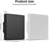 Two smart thermostats, one black and one white, are shown with dimensions indicated by measurement lines and text. Náhled obrázku produktu