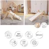 A collage of images showing a wooden climbing triangle and slide for children, along with various product feature icons. Anteprima dell’immagine prodotto