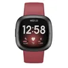 Strap-it Fitbit Versa 4 Silikon Armband Classic (Weinrot) - Produktbild-Vorschau 3