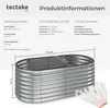tectake® Hochbeet Flormma aus verzinktem Stahl 160 x 80 x Produktbild-Vorschau 5