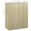 vidaXL Kredens dąb sonoma 60x30x75 cm materiał Podgląd zdjęcia produktu 8