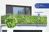 A balcony screen with a wild vine pattern, shown on a balcony railing. Produktbild-Vorschau