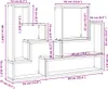 vidaXL Półka ścienna betonowa szara 96x12x64 cm materiał Podgląd zdjęcia produktu 8