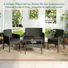 Yaheetech Polyrattan Sitzgruppe 4er Gartenmöbel Set inkl. Produktbild-Vorschau 2