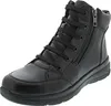 A black leather boot is shown against a white background. Anteprima dell’immagine prodotto
