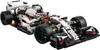 A detailed view of a white and red Lego-style racing car. Náhľad obrázku produktu