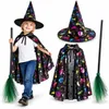 KRUMAD Halloween Kostuumset, 3-delig – Heksenhoed, cape met Productafbeelding-voorbeeld 1