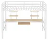 Hochbett 90x200 cm mit Schreibtisch, 2 Bücherregalen und Produktbild-Vorschau 8