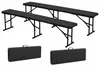 2x Gartenbank Klappbank 250kg HDPE Rattan-Optik Bierbank Produktbild-Vorschau 1