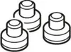 SEB - Set mit 3 weißen Kappen - Silit sicomatic - Produktbild-Vorschau 1