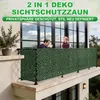 FIVMEN Künstlicher Efeu Sichtschutzzaun aus PE, Balkon Produktbild-Vorschau 6