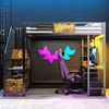 Flieks Etagenbett 90x200cm mit Schreibtisch und Steckdose, Produktbild-Vorschau 3