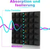 Jopassy 24X Akustikschaumstoff Selbstklebend Schwarz Produktbild-Vorschau 3