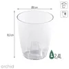 Kvetináč pre orchideu COUBI 16 cm priehľadný Náhľad obrázku produktu 6