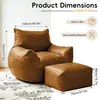 AIORBER Sitzsack Sessel mit Hocker Ergonomisches Bodensofa Produktbild-Vorschau 7