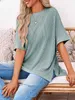 Damen-T-Shirt mit Rippstrick, Fledermausärmeln und lockerer Produktbild-Vorschau 4