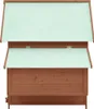 vidaXL Pollaio moka e bianco 150x96x110 cm in legno Anteprima dell’immagine prodotto 3
