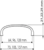 Möbelgriff Ausführung Chrom glänzend 128mm Lochabstand Produktbild-Vorschau 3