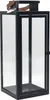 Dekovita, Laterne Metall Schwarz - Henkel Braun 16x16x42cm Produktbild-Vorschau 1