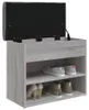 vidaXL schoenenkast, grijs Sonoma, 62x32x50 cm, houtvezel Productafbeelding-voorbeeld 4