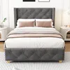 okwish Polsterbett 90×200 Einzelbett Jugendbett Kinderbett Produktbild-Vorschau 3