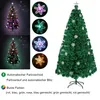 A collage showing a green artificial Christmas tree with snowflake ornaments, and close-ups of snowflake lights in different colors. Voir les images du produit