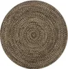 Teppich Handgefertigt Jute Schwarz und Natur 90 cm , Produktbild-Vorschau 1