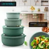 Arendo Salatschüssel Set 4-teilig mit Deckeln, Schüsselset Produktbild-Vorschau 4