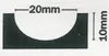 1x Daumenlochstanze - Halbkreisausstanzung Breite 20mm Produktbild-Vorschau 2