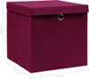 vidaXL Aufbewahrungsboxen mit Deckeln 10 Stk. Dunkelrot Produktbild-Vorschau 7