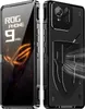 A black phone case for the Asus ROG Phone 9 / 9 Pro, shown from two angles. Produktbild-Vorschau