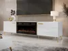 TV stolík s elektrickým krbom TANTES - biely / lesklý biely Náhľad obrázku produktu 6