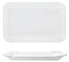 12x Čisté papírové talíře z porcelánu 24,5x16cm bílé Náhled obrázku produktu 4
