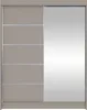 Zrkadlová šatníková skriňa 150 cm PIRITU 3 - kašmír Náhľad obrázku produktu 4
