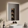A modern bathroom vanity with a lighted mirror and sink. Produktbild-Vorschau