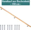 A wooden handrail with metal brackets and mounting hardware, presented on a white background with a descriptive header. Náhľad obrázku produktu