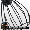 ZMH Lampadaire Noir Métal Lampadaire Bois Salon Vintage Voir les images du produit 7