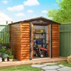 Outsunny tuinhuis van metaal, met houtlook, 3 m², Productafbeelding-voorbeeld 2