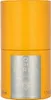 A close-up of a cylindrical orange bottle with a silver label. Produktbild-Vorschau