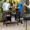 Chariot de barbecue extérieur avec trois étagères, 4 roues Voir les images du produit 2